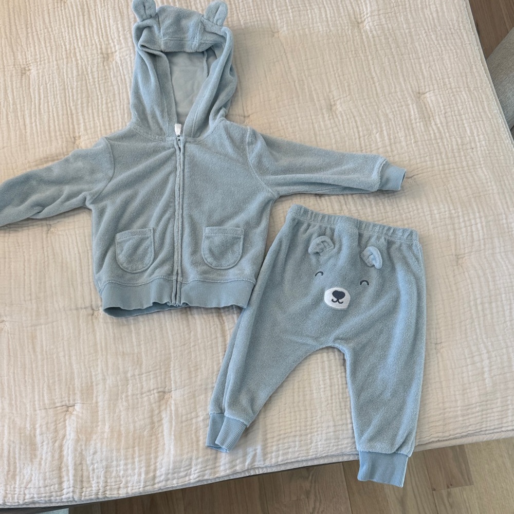 Carter's Blue Bear Hoodie and Joggers Set